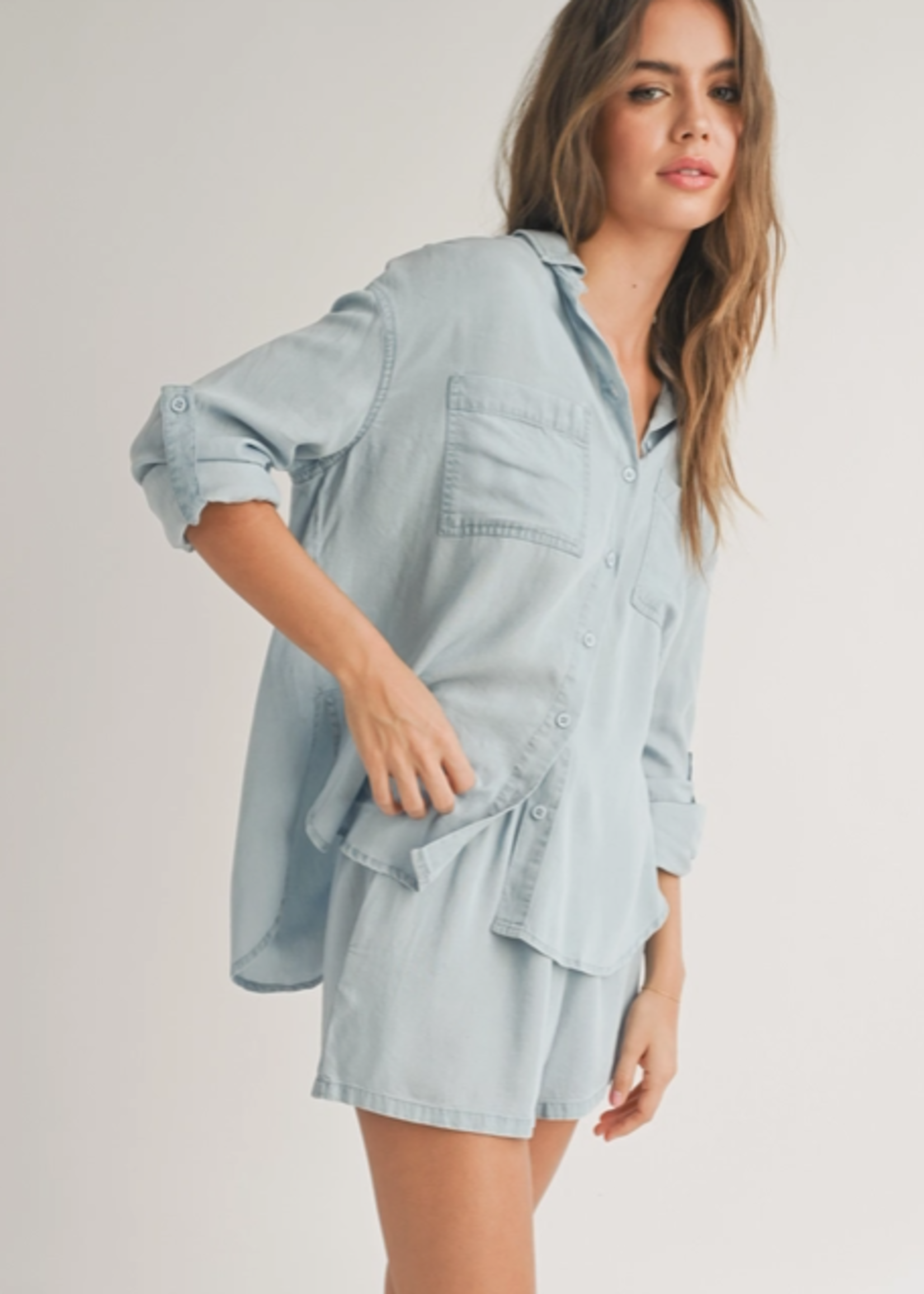 Tencel Button-Down Top