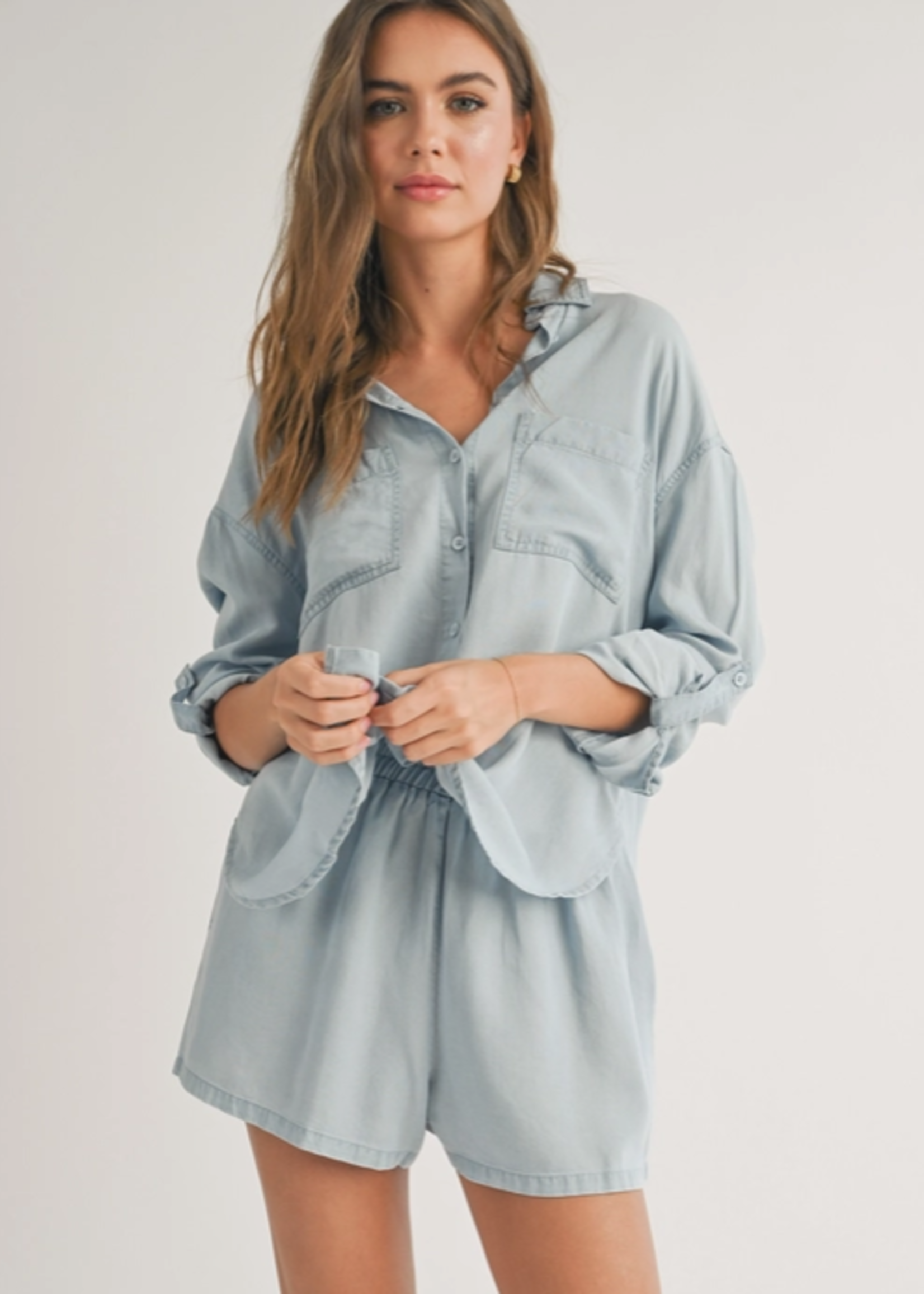 Tencel Button-Down Top