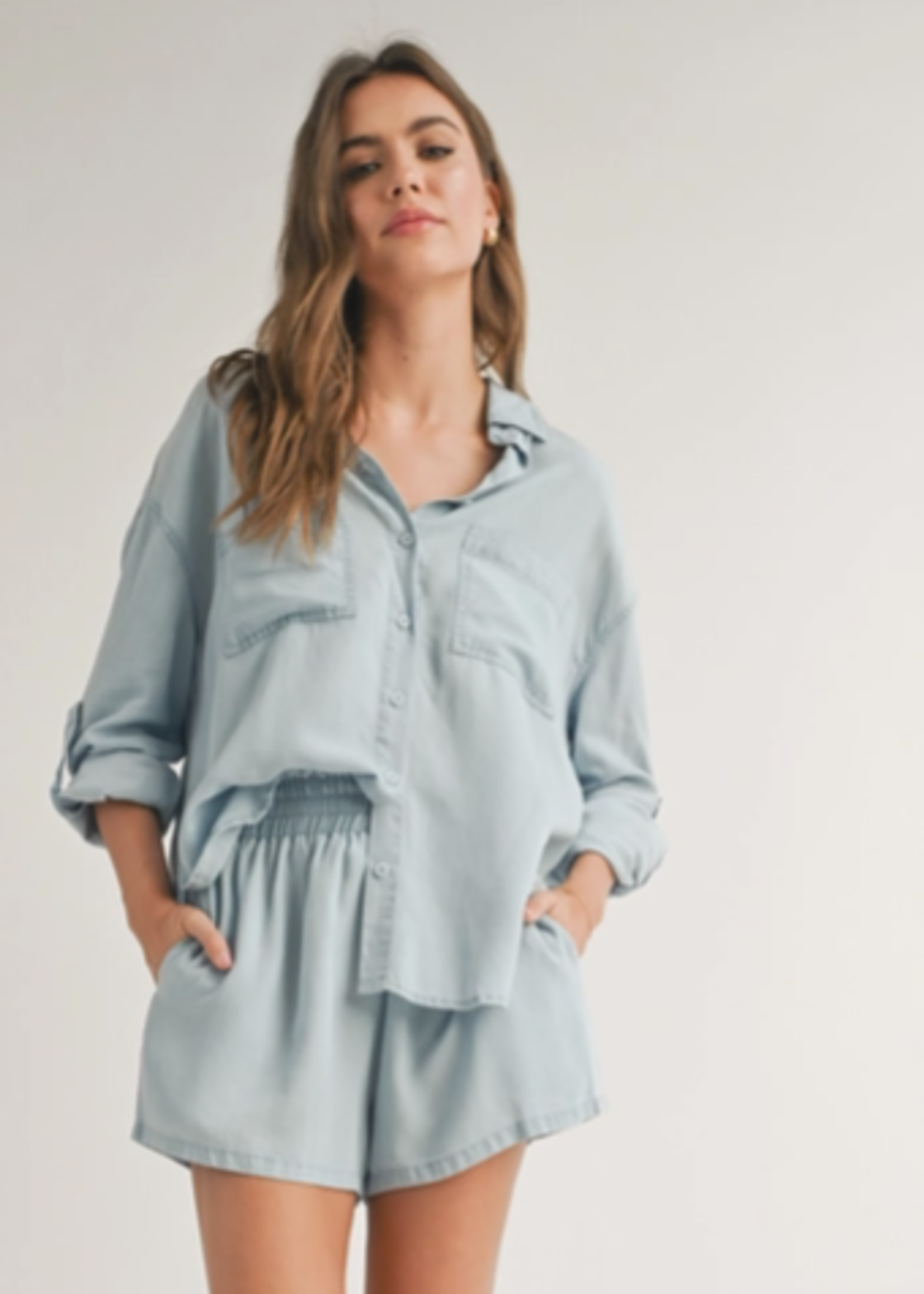 Tencel Button-Down Top