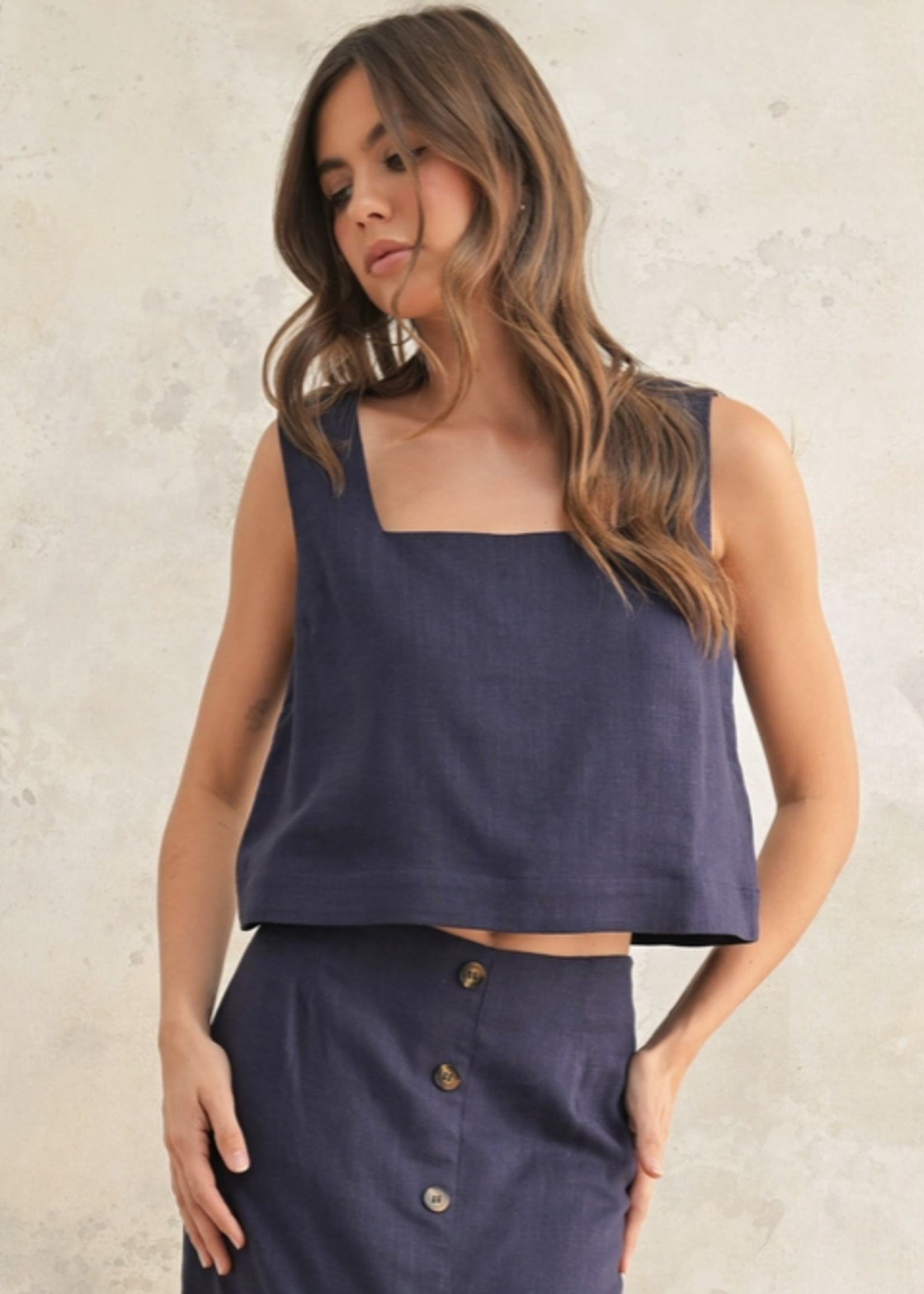 Square Neck Sleeveless Top
