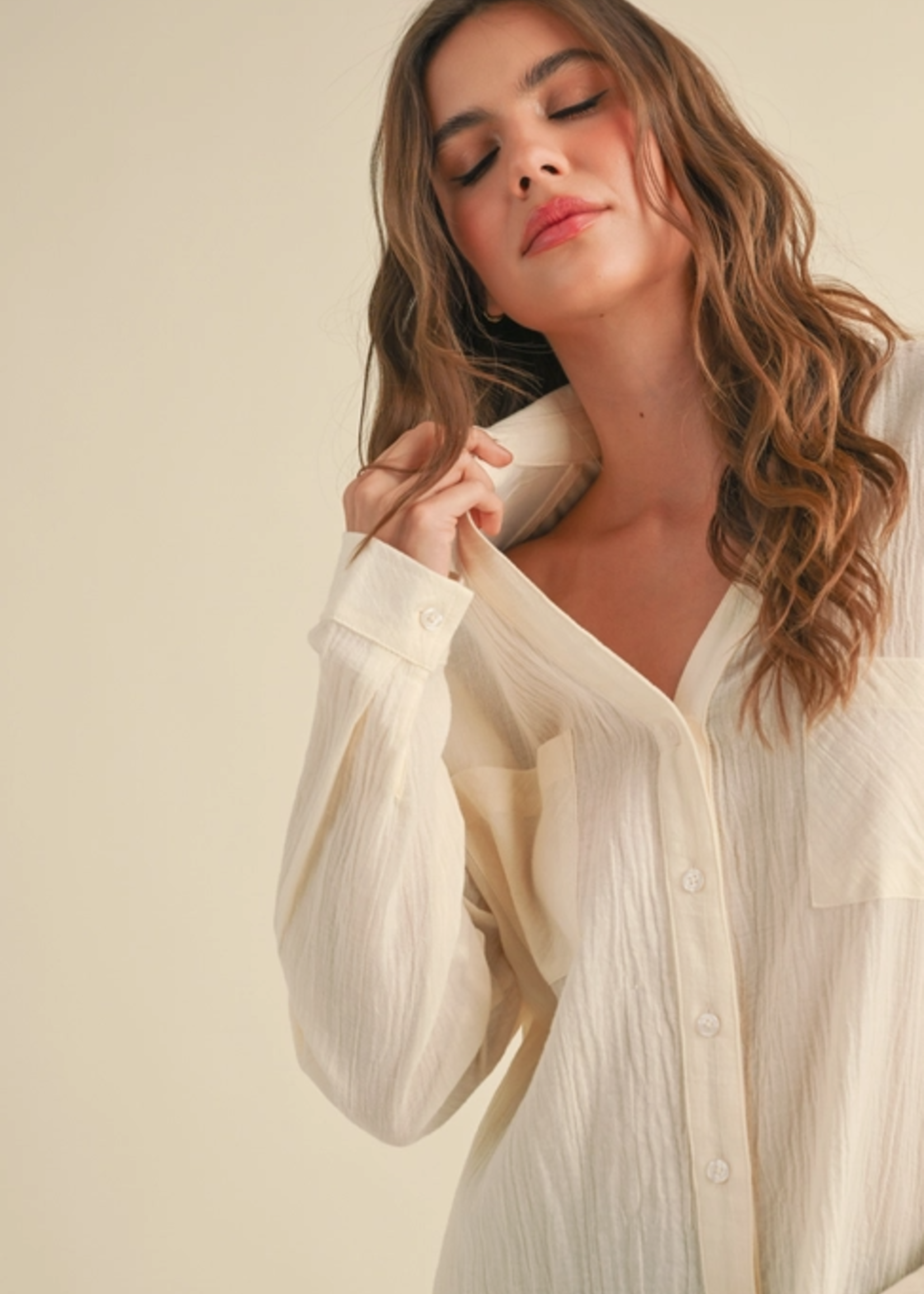 Button-down Basic Cotton Shirt