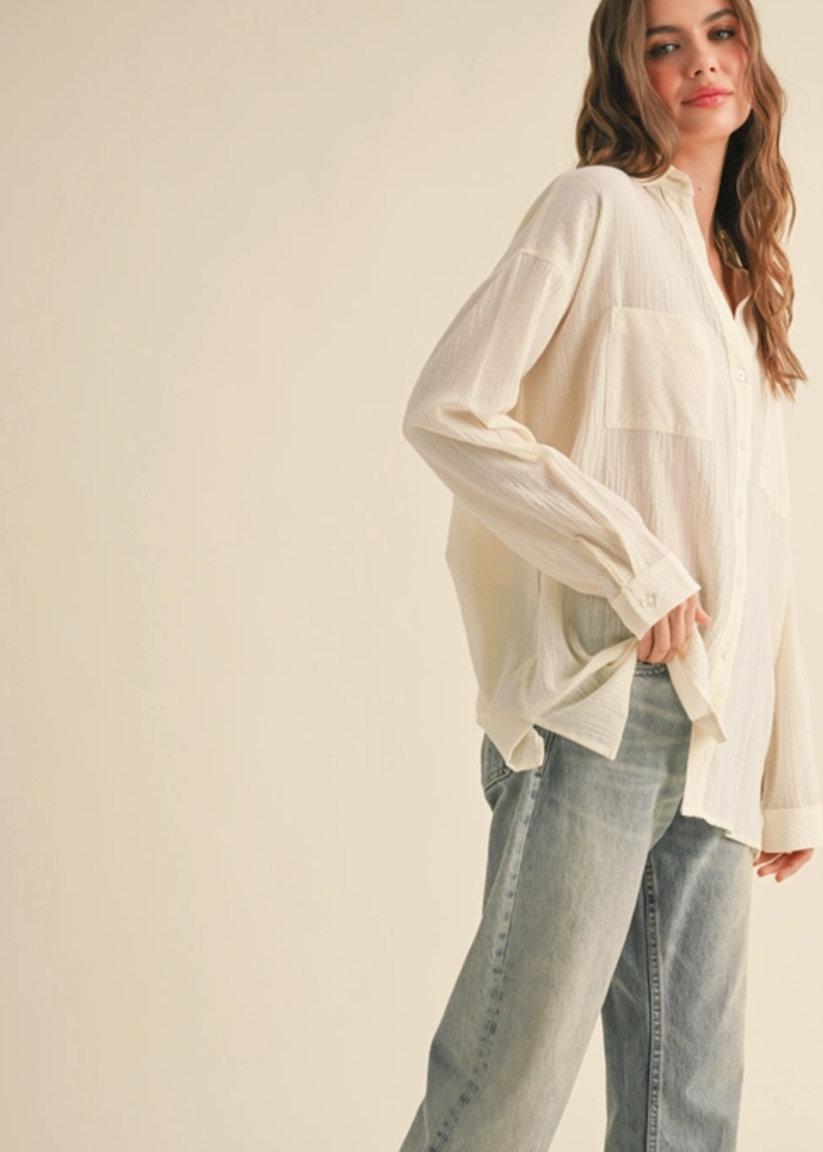 Button-down Basic Cotton Shirt