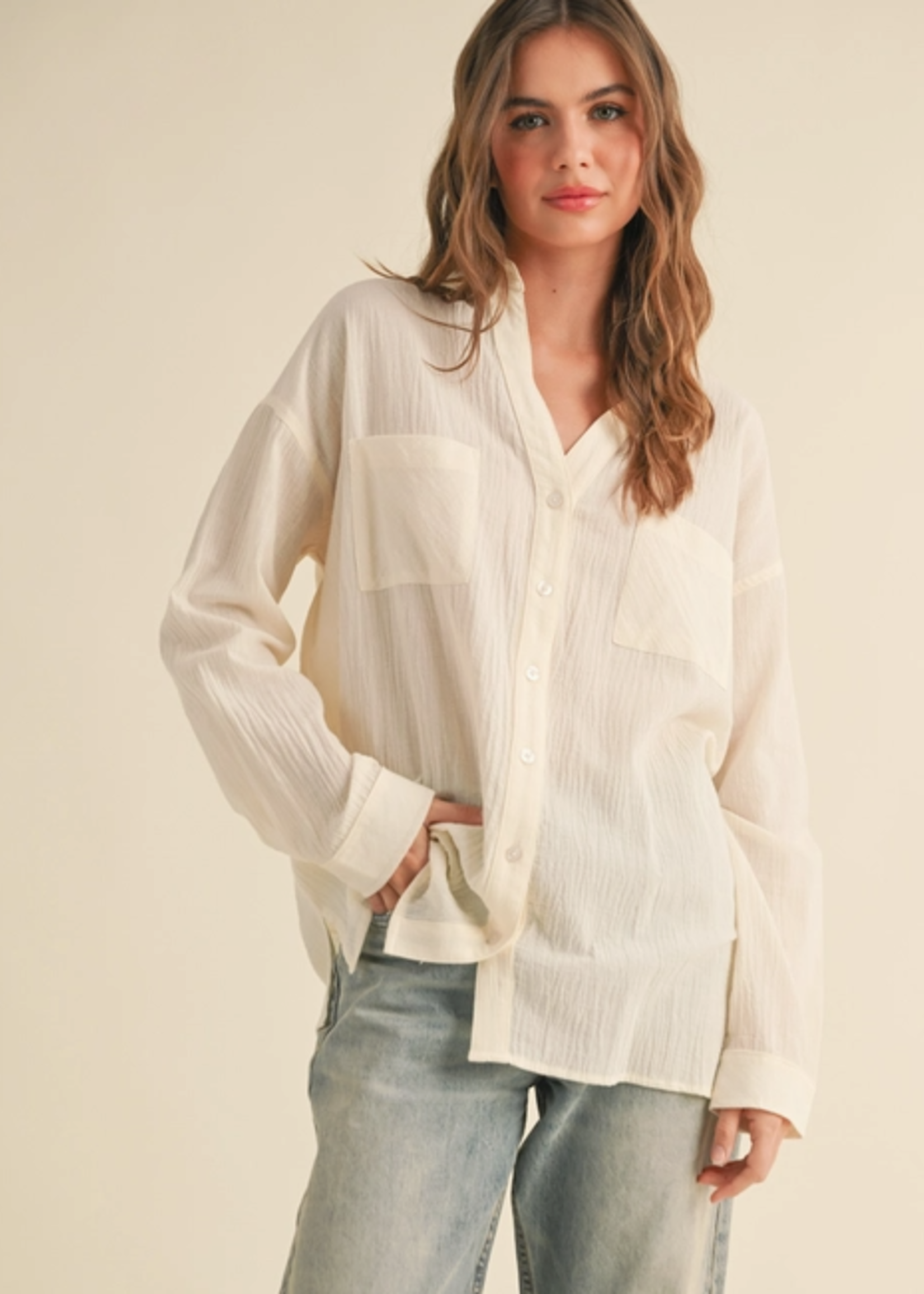 Button-down Basic Cotton Shirt