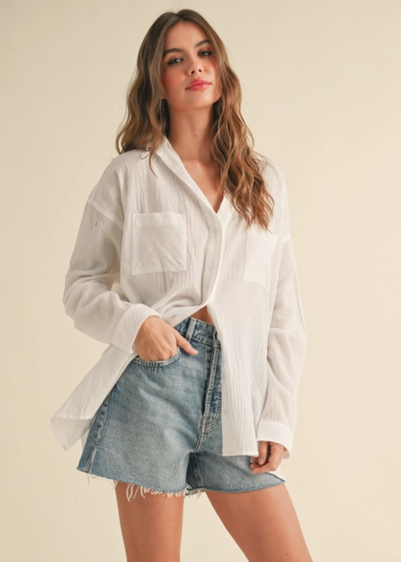 Button-down Basic Cotton Shirt