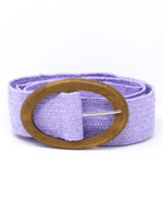 Wide Stretch Belt Wooden Buckle