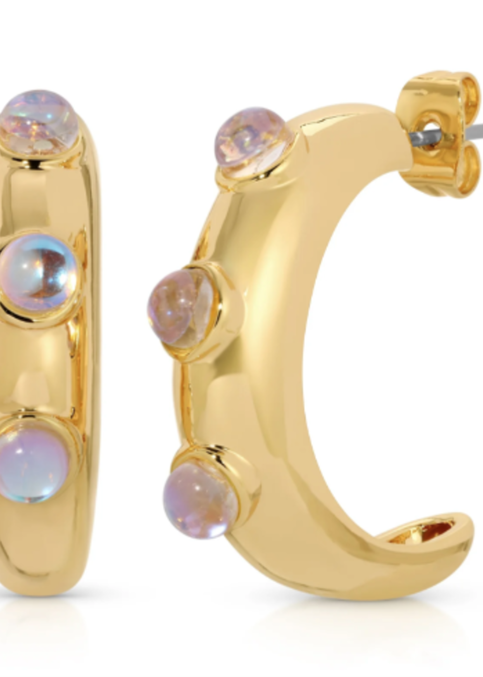 Marais Hoops 14k Gold Plated Brass