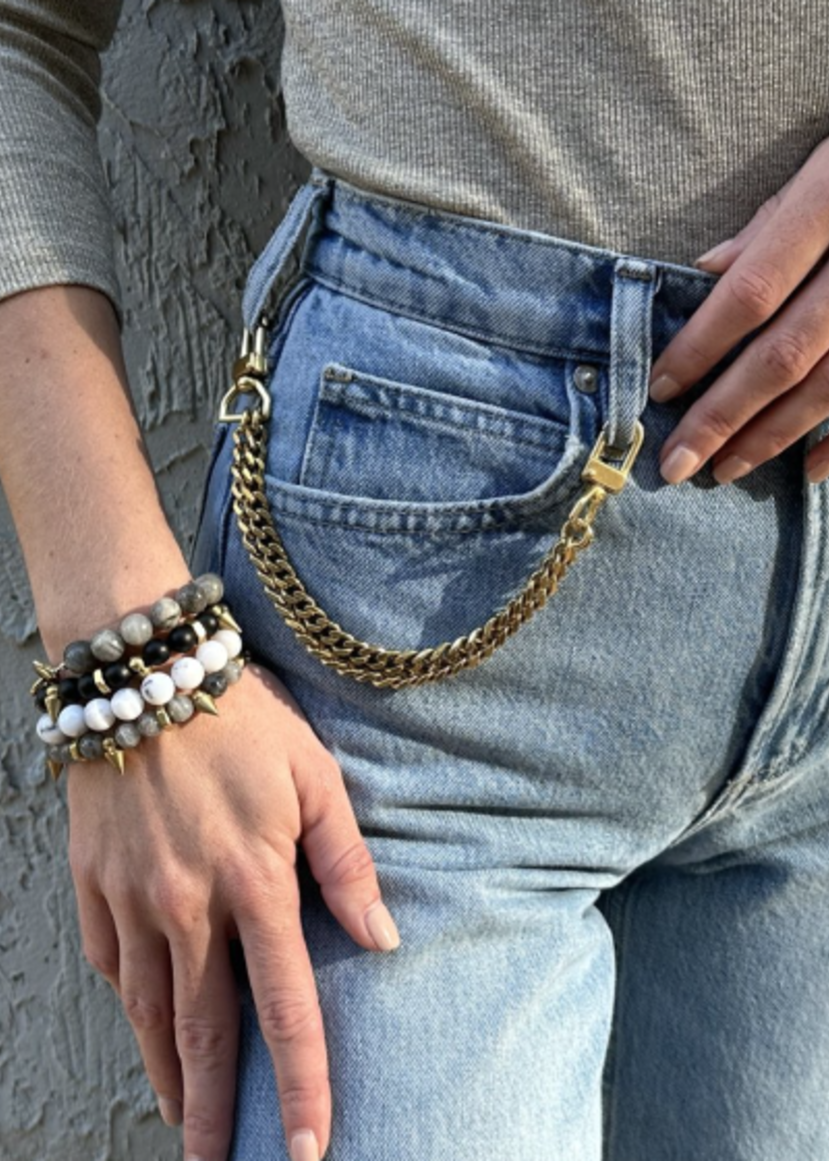 Solid Brass Belt Loop Chain