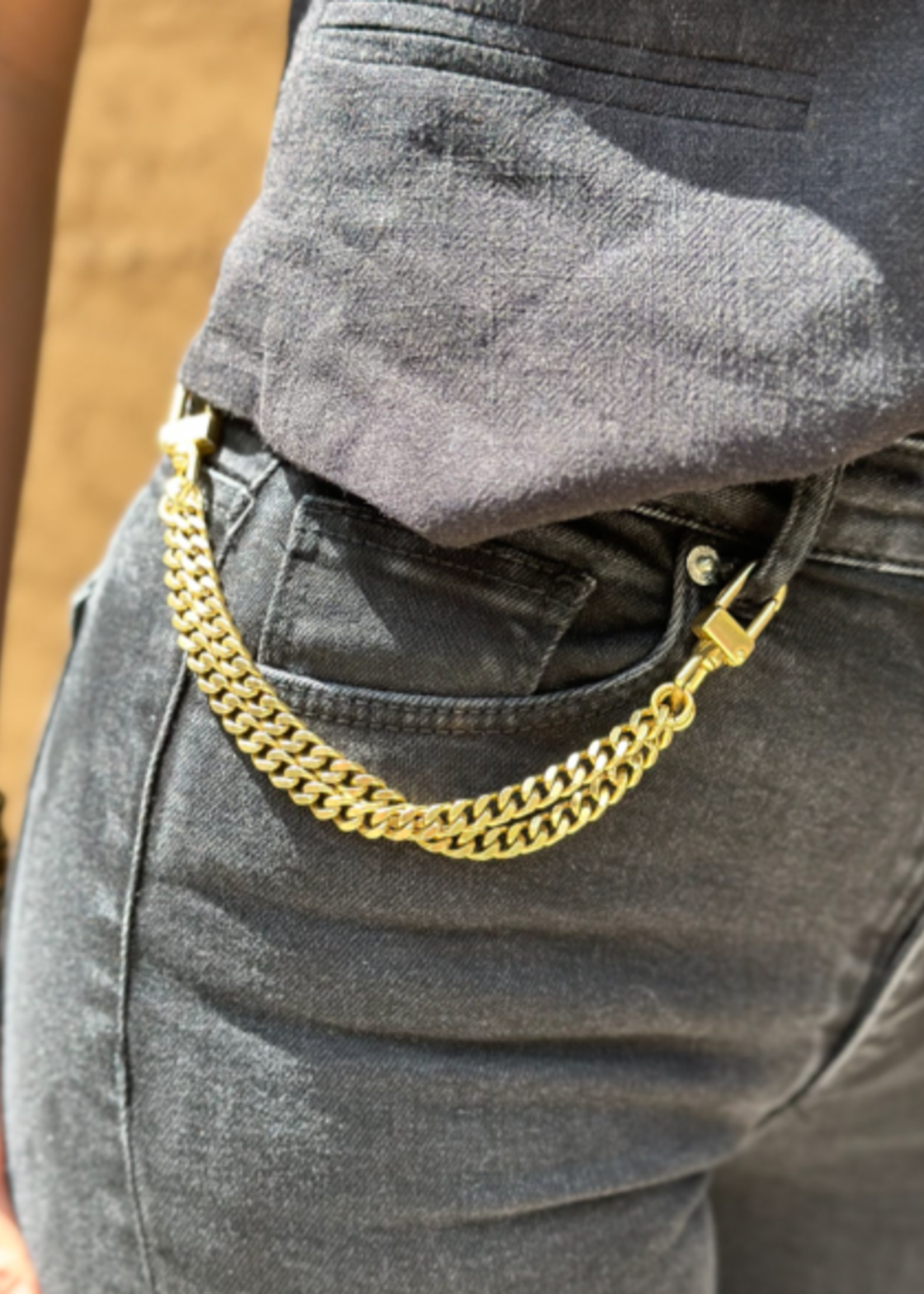 Solid Brass Belt Loop Chain
