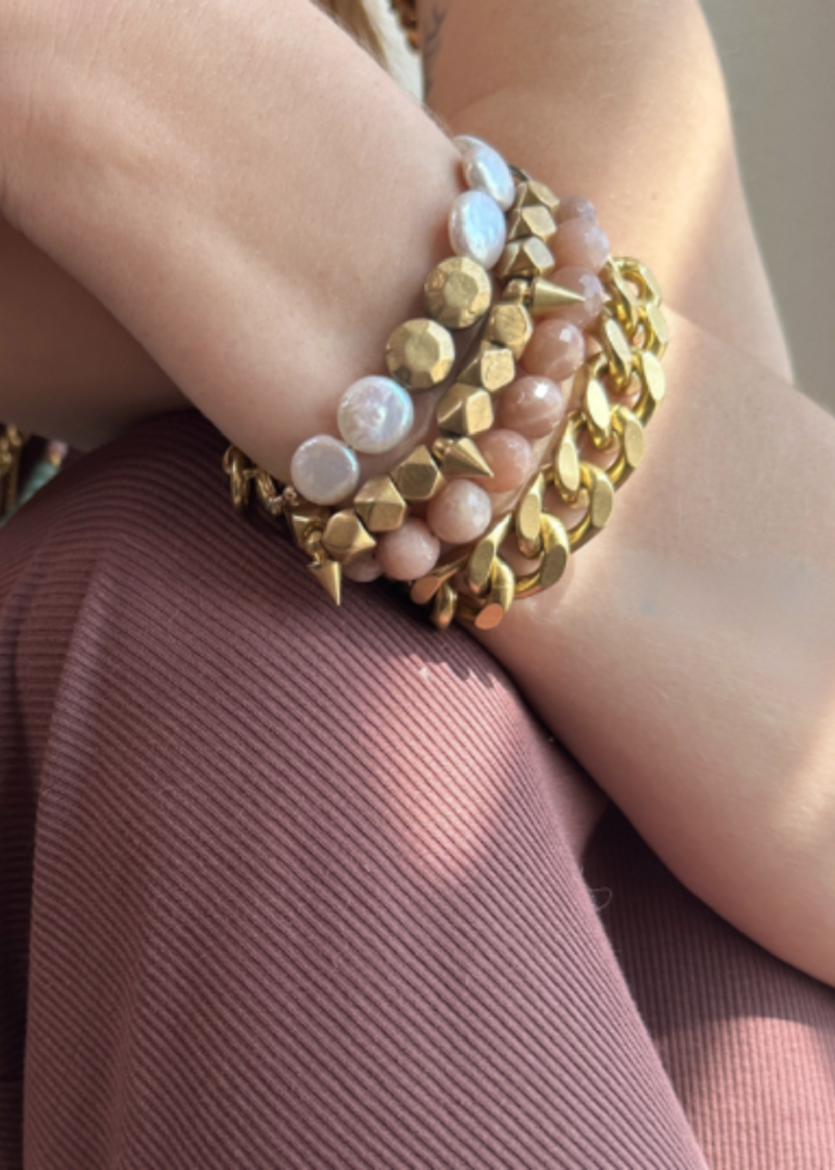 Remix Pearl Coin & Sand Dollar Bracelet