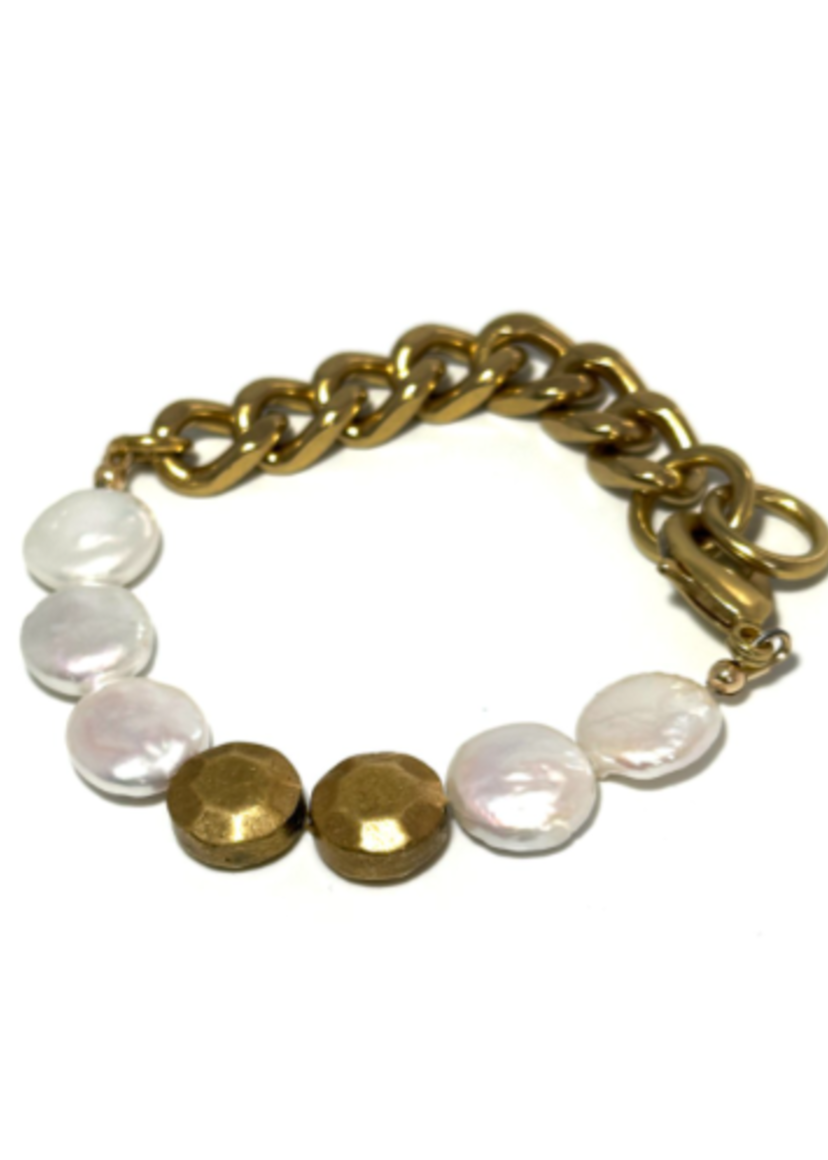 Remix Pearl Coin & Sand Dollar Bracelet