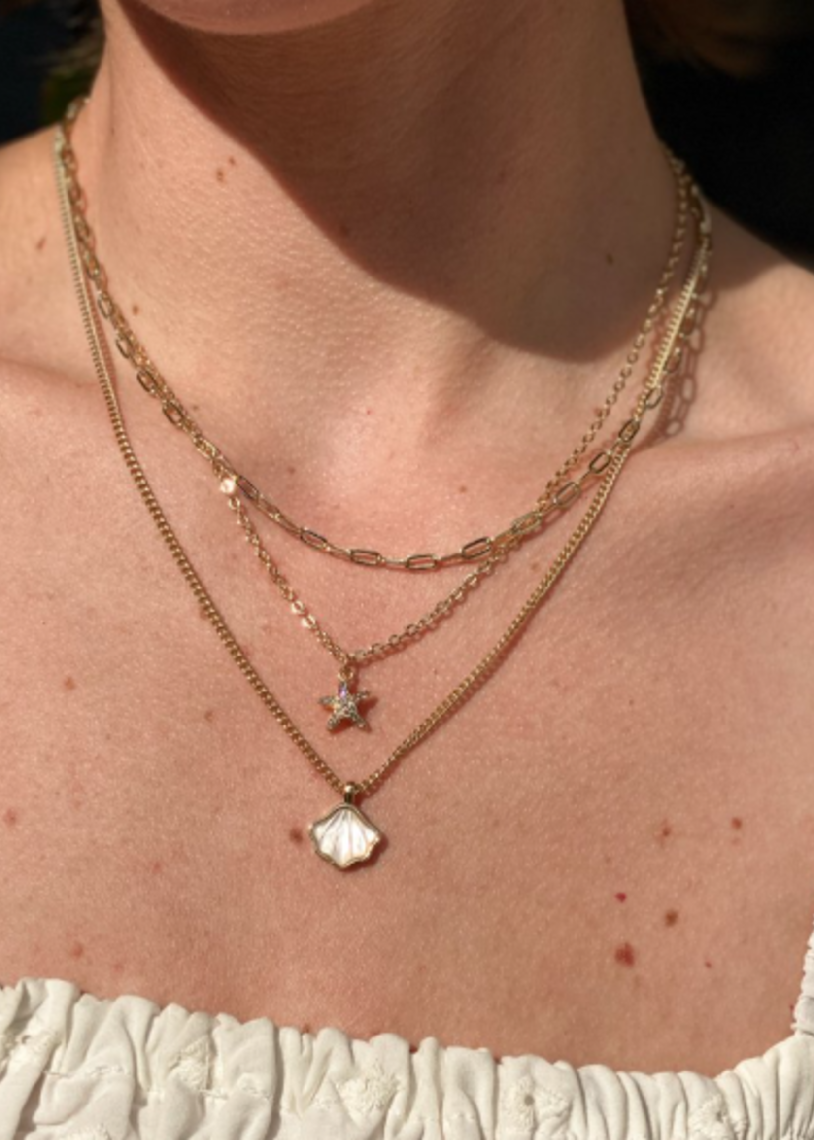 Mother of Pearl Seashell Necklace