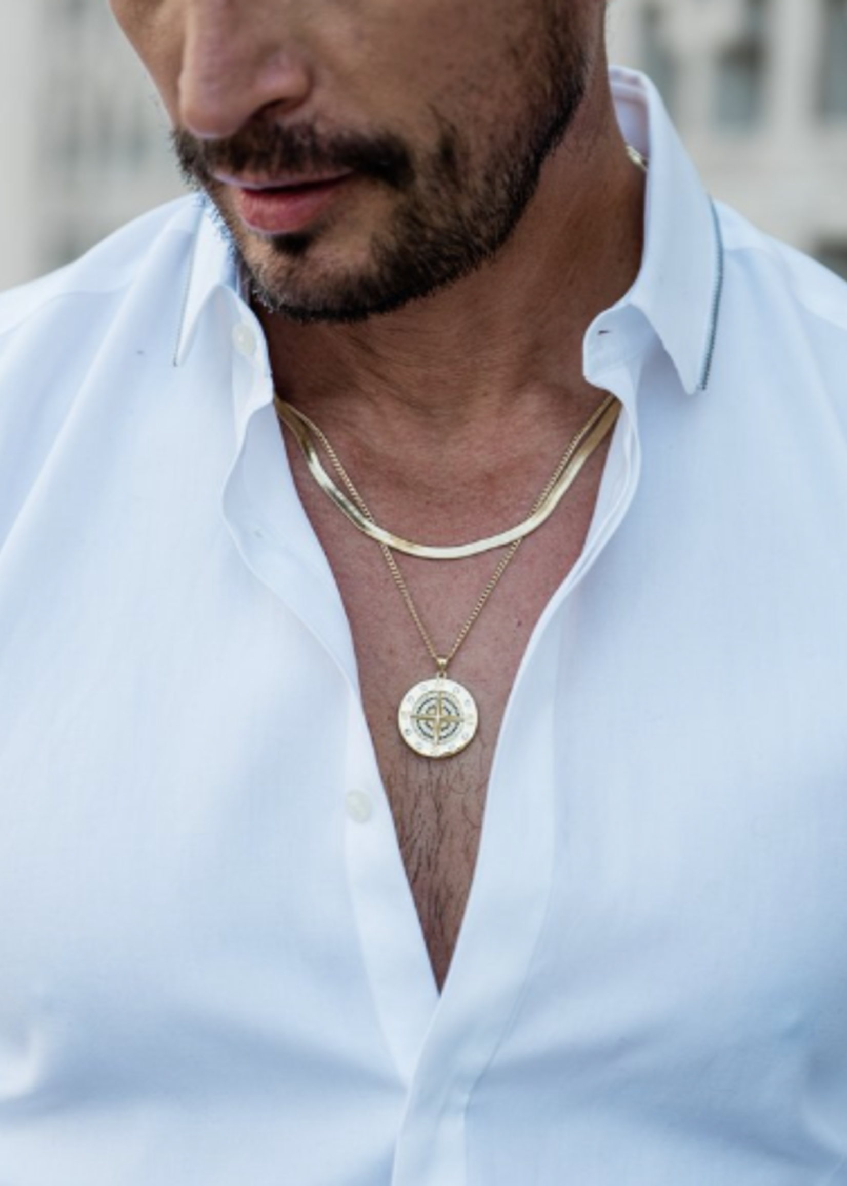 Compass Medallion Necklace