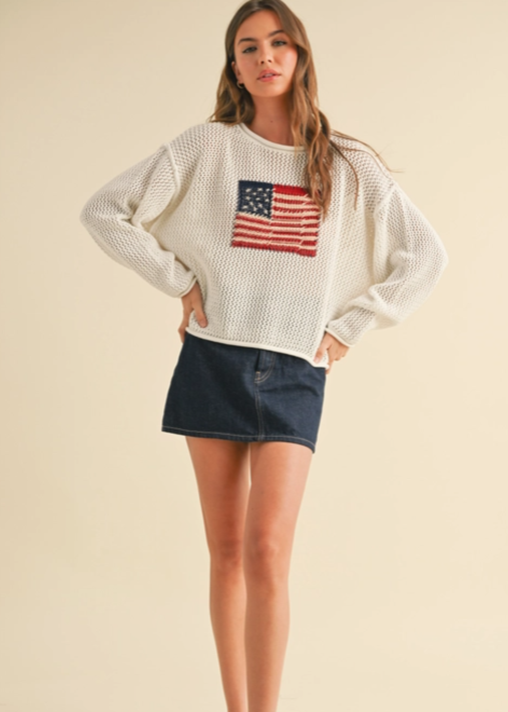 American Flag Sweater