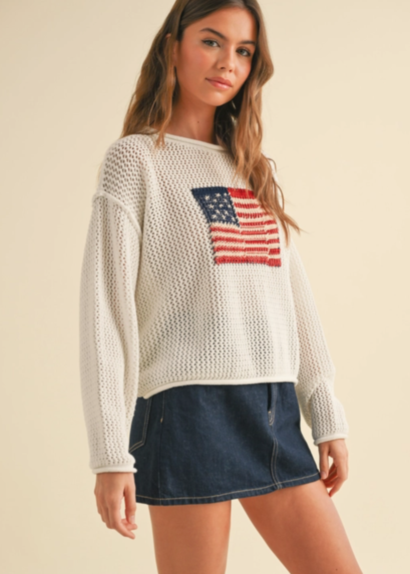 American Flag Sweater