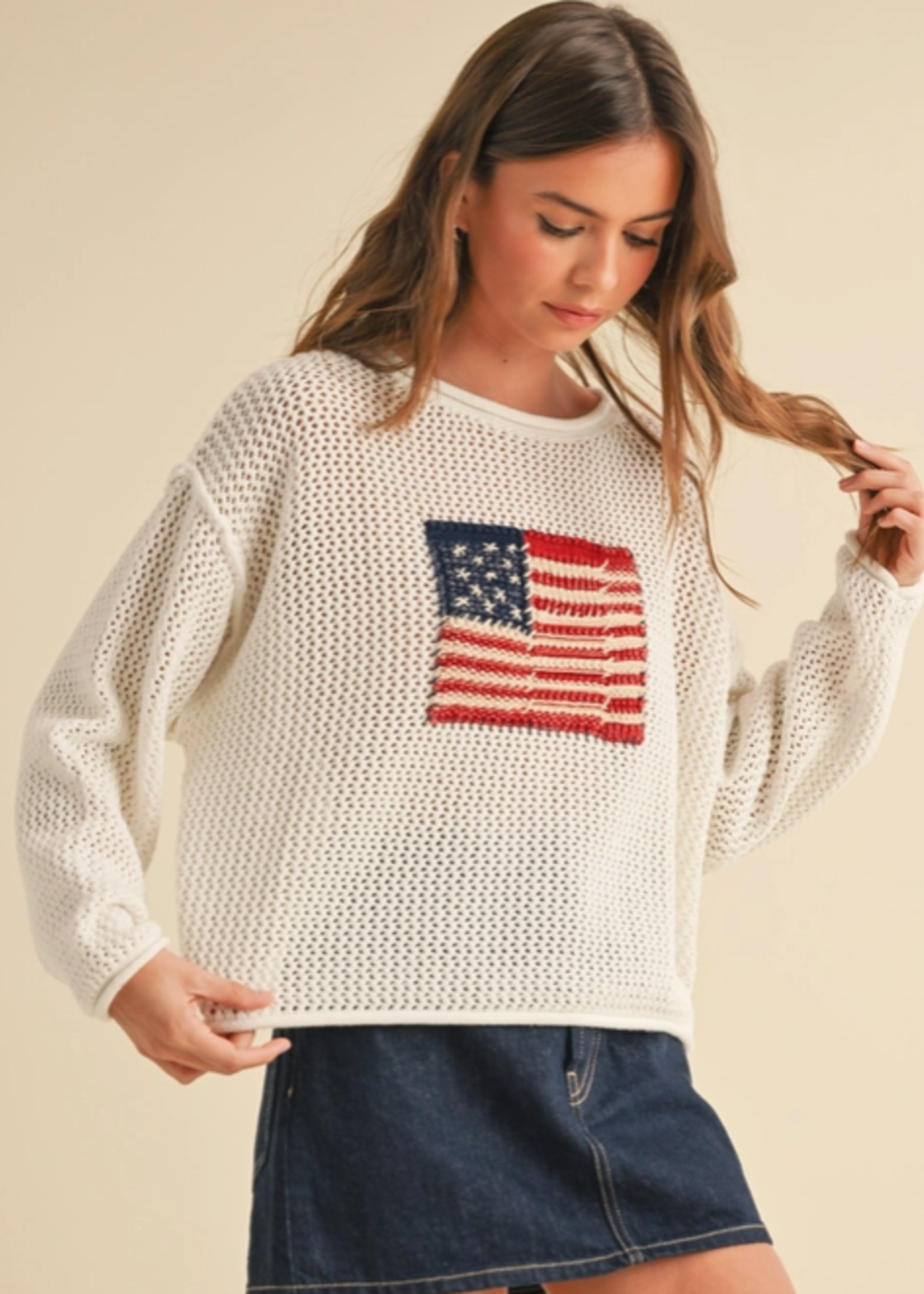 American Flag Sweater