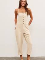 Button Closure Strappy Jumpsuit