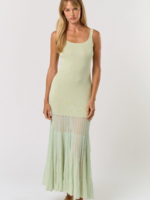 Sleeveless Sweater Dress with Flowy Mesh Bottom