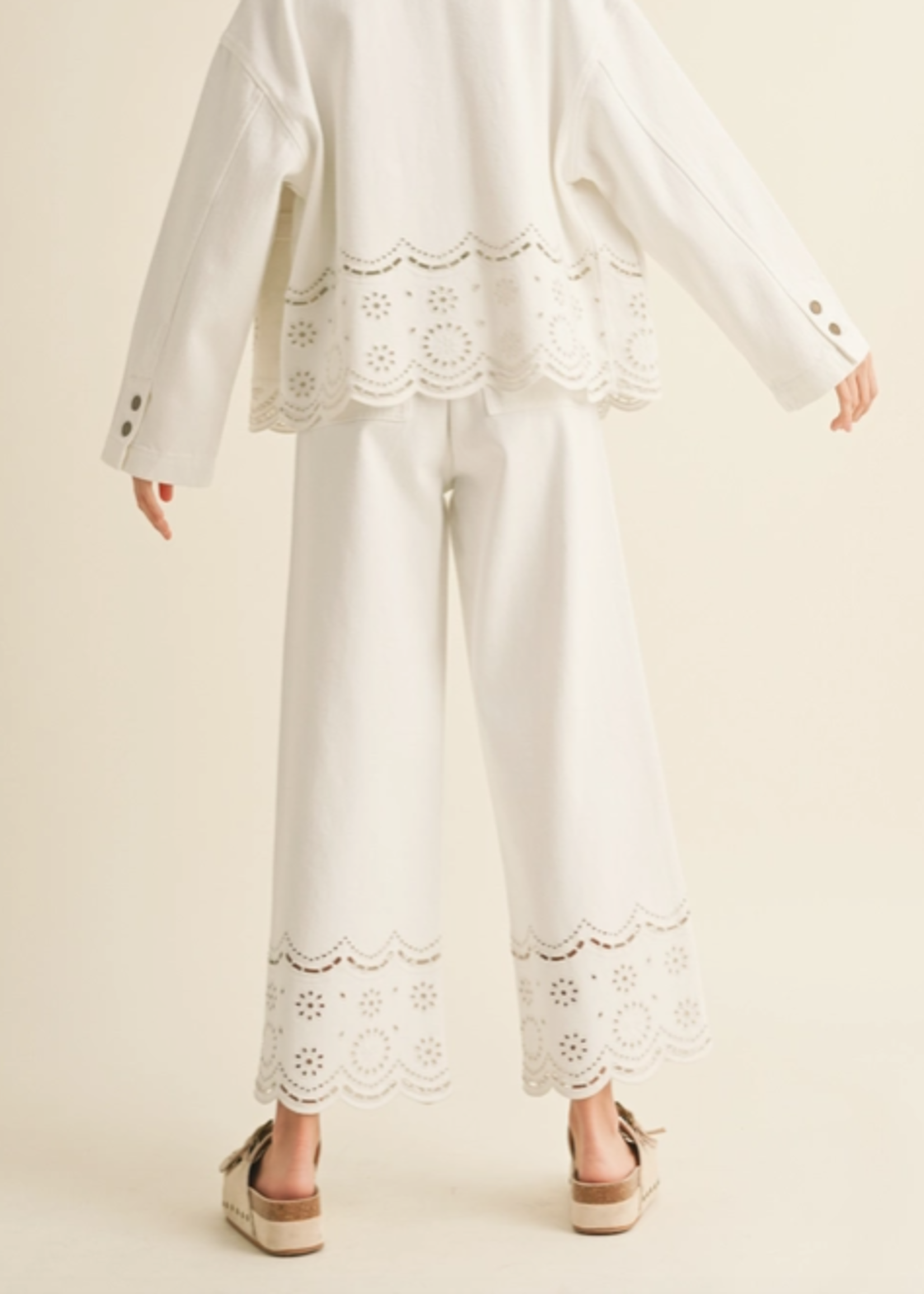 Embroidery Bottom Pants