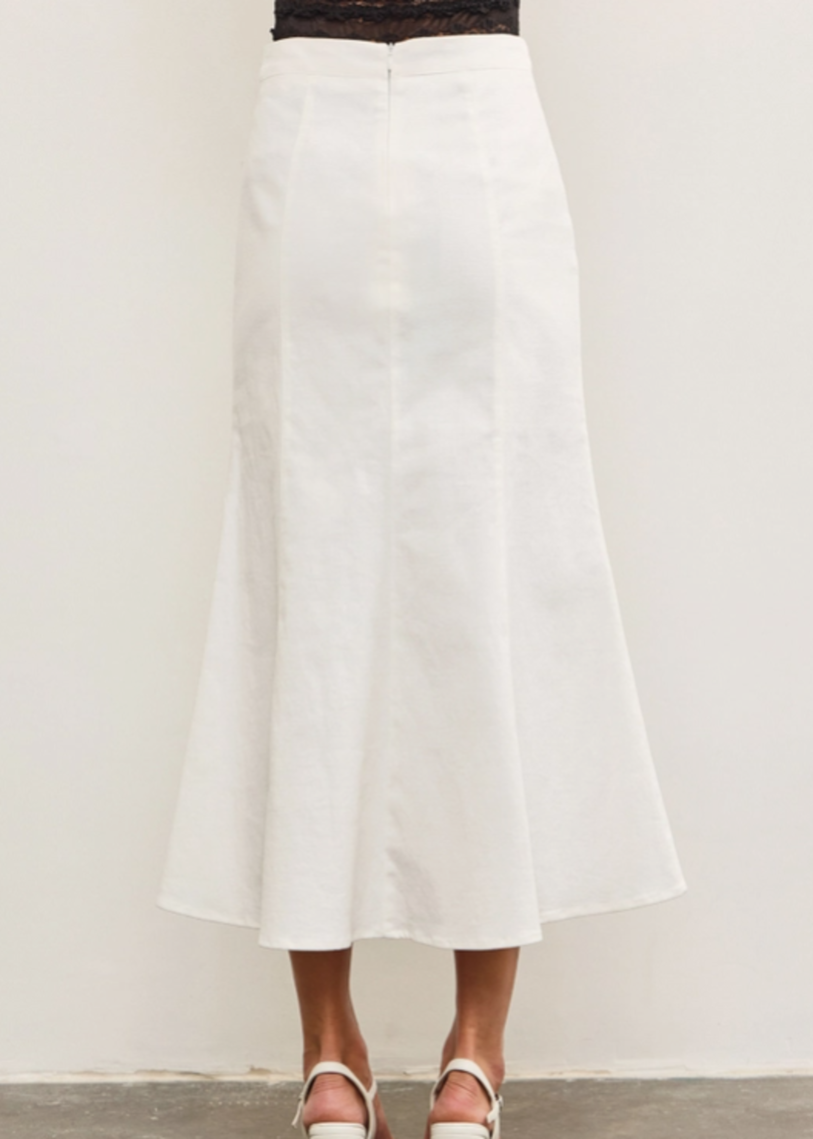 Fluted Gore Hem Skirt