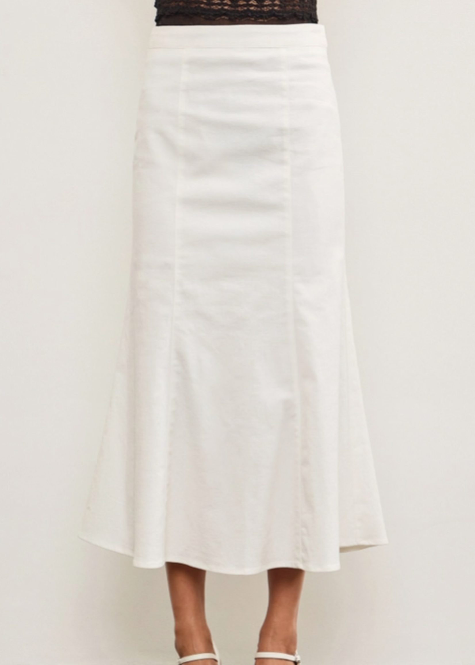 Fluted Gore Hem Skirt