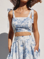 Coastline Tie Shoulder Crop Top