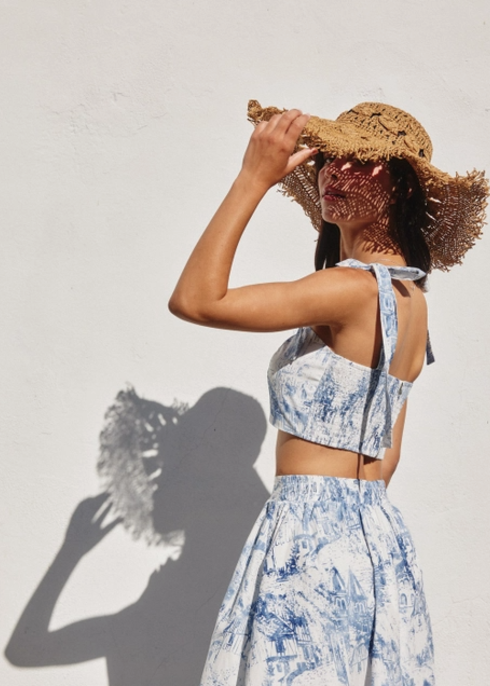 Coastline Tie Shoulder Crop Top