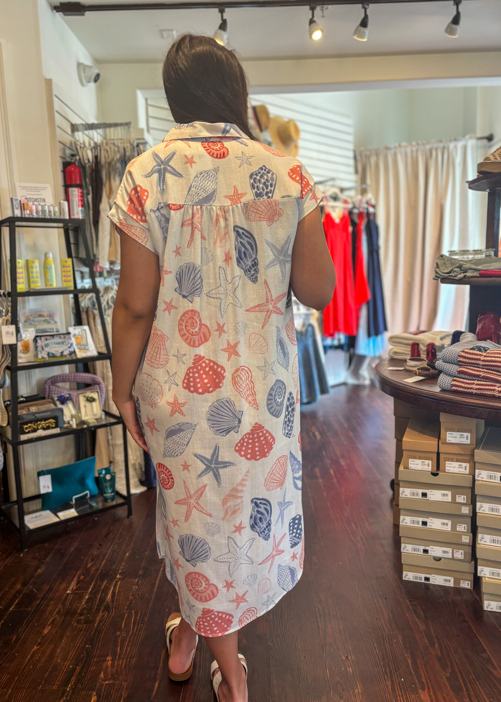 Seashells Duster Shirt Dress