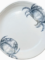 Double Line Pasta Serving Bowl with Crabs
