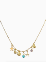 Necklace Ally Gold Plated Chain with Charms