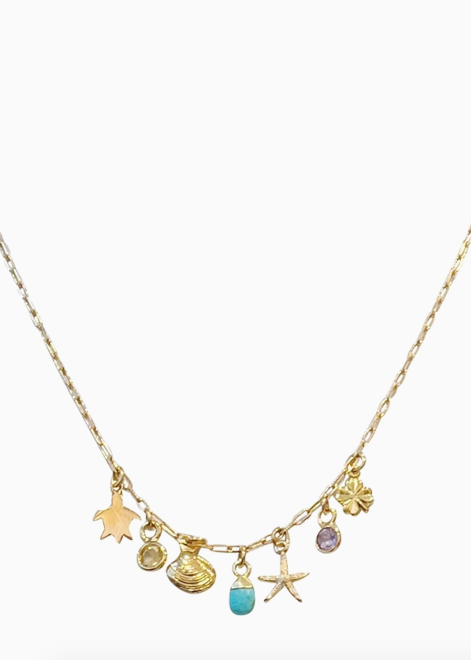 Necklace Ally Gold Plated Chain with Charms