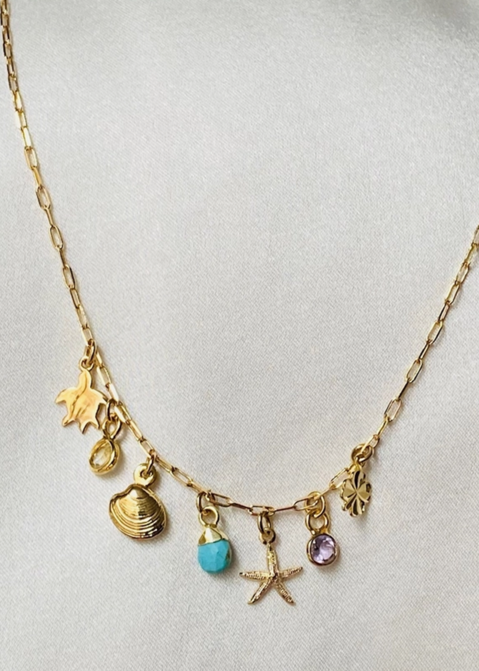Necklace Ally Gold Plated Chain with Charms