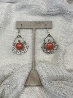 Coral Swirl Earring  German Silver