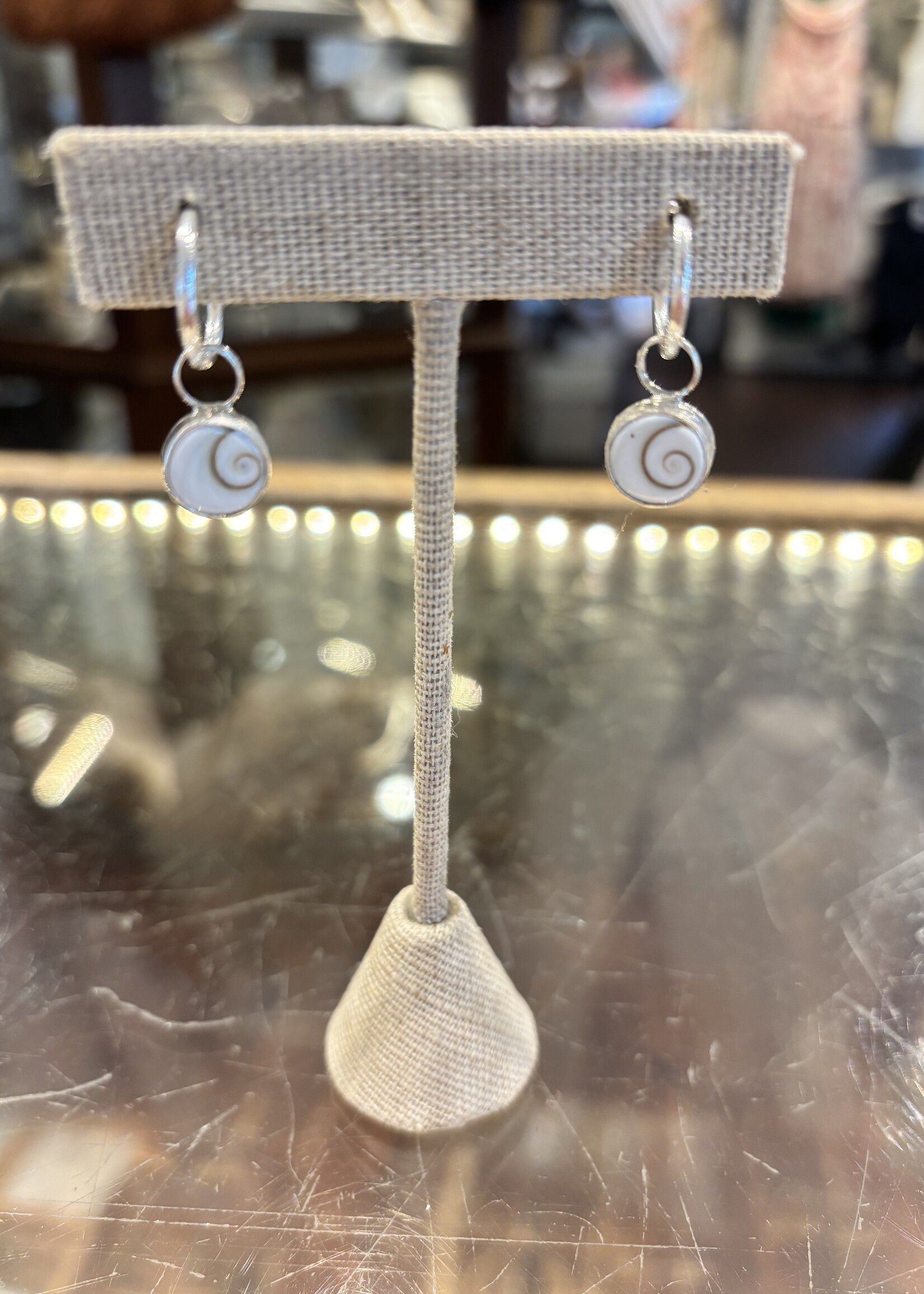 Shiva Hoop Earrings Sterling Silver