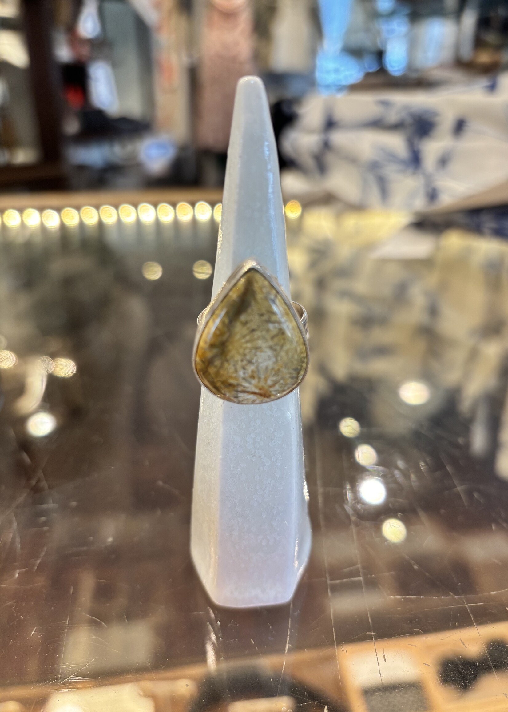 Fossil Coral Ring Sterling Silver