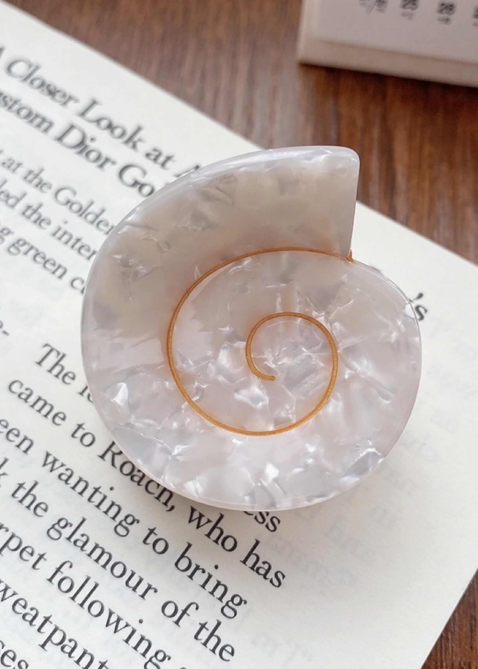 Swirly Seashell Claw Clip