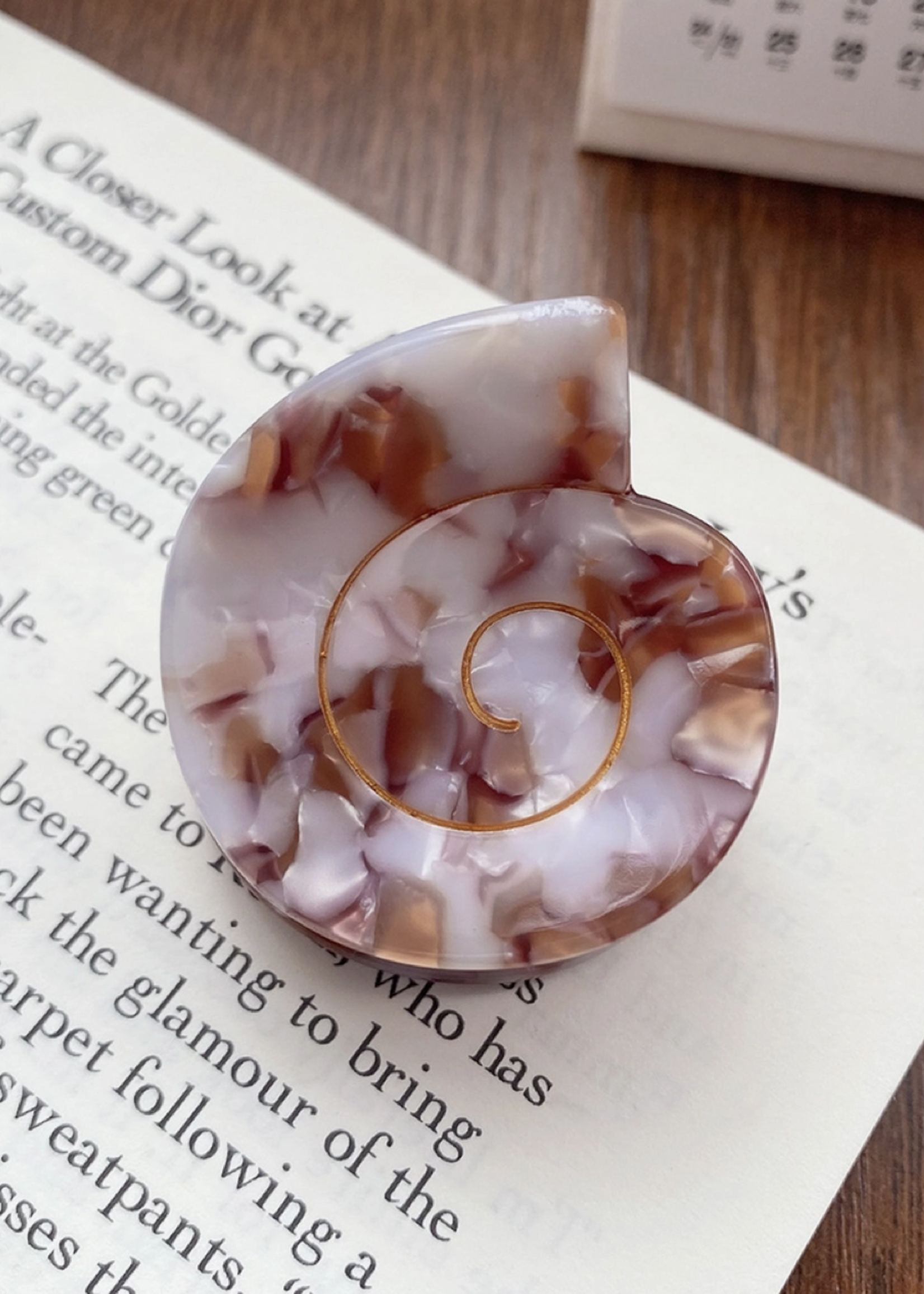 Swirly Seashell Claw Clip