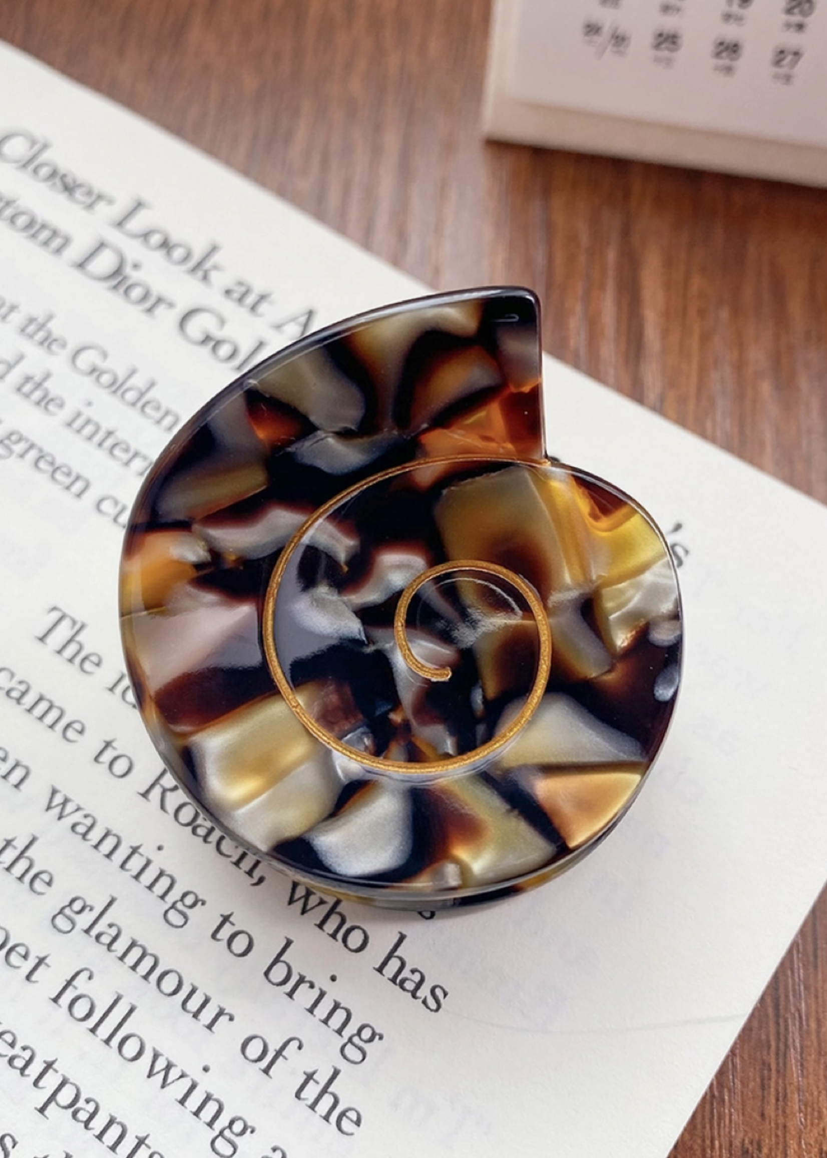 Swirly Seashell Claw Clip