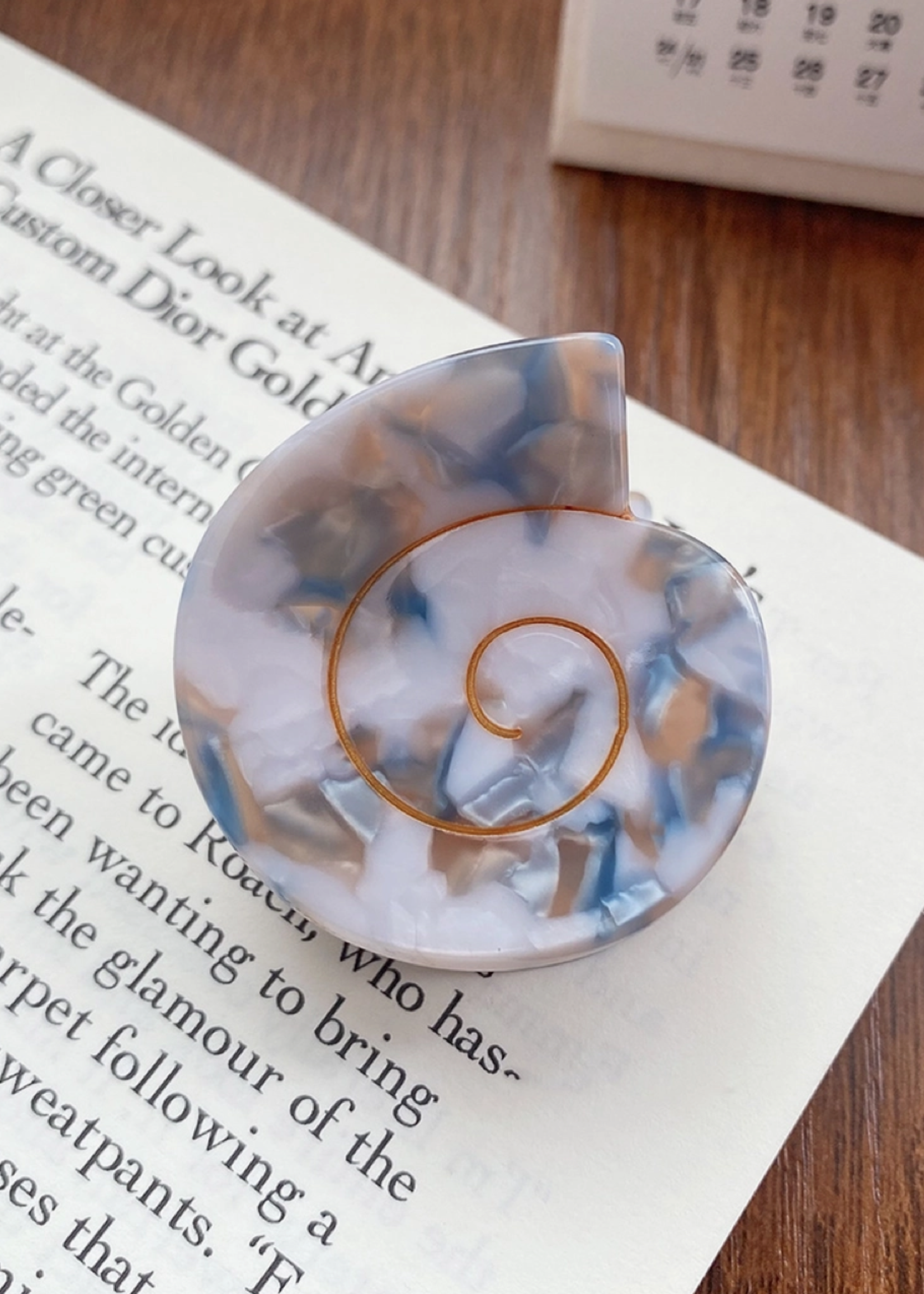 Swirly Seashell Claw Clip