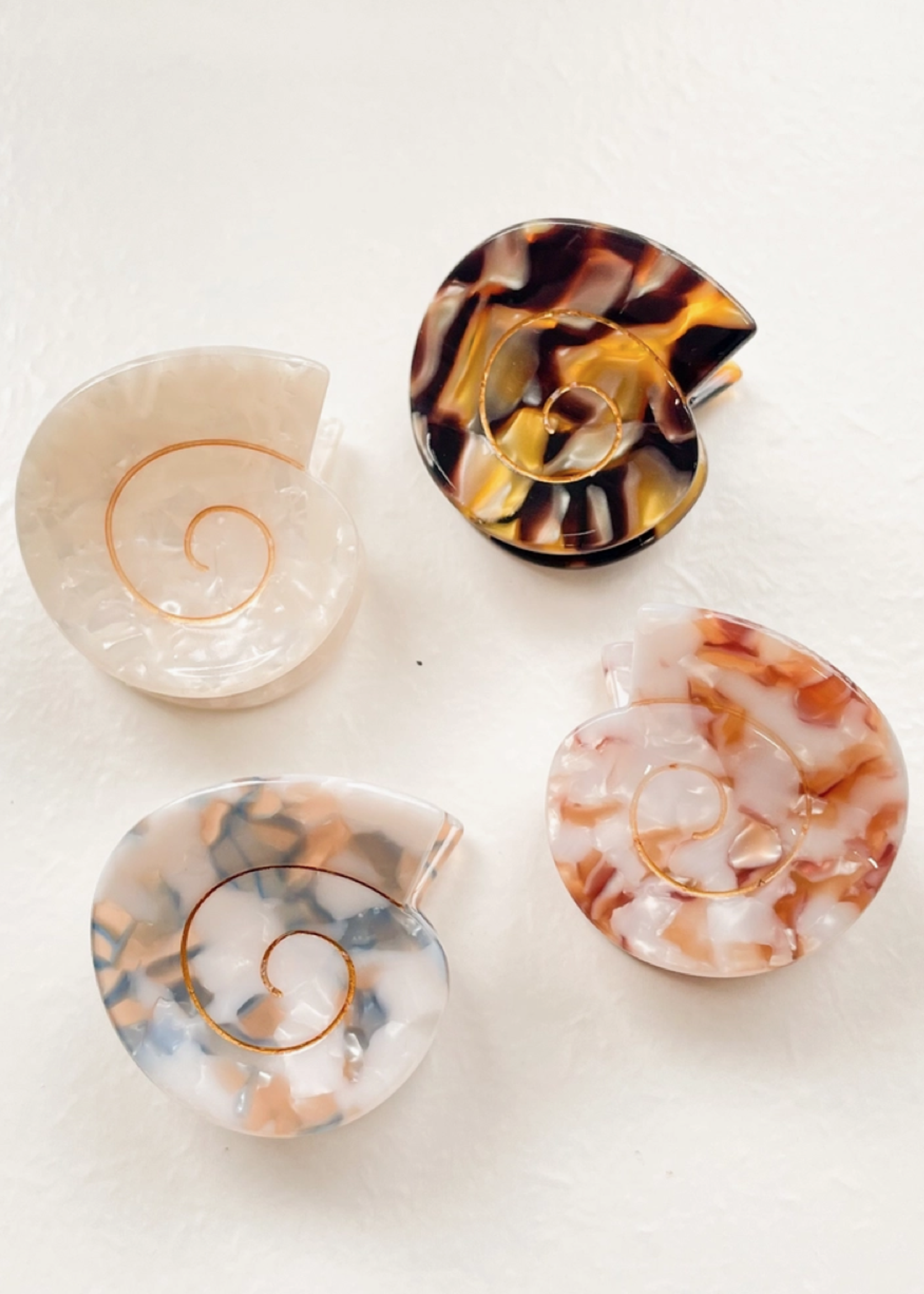 Swirly Seashell Claw Clip