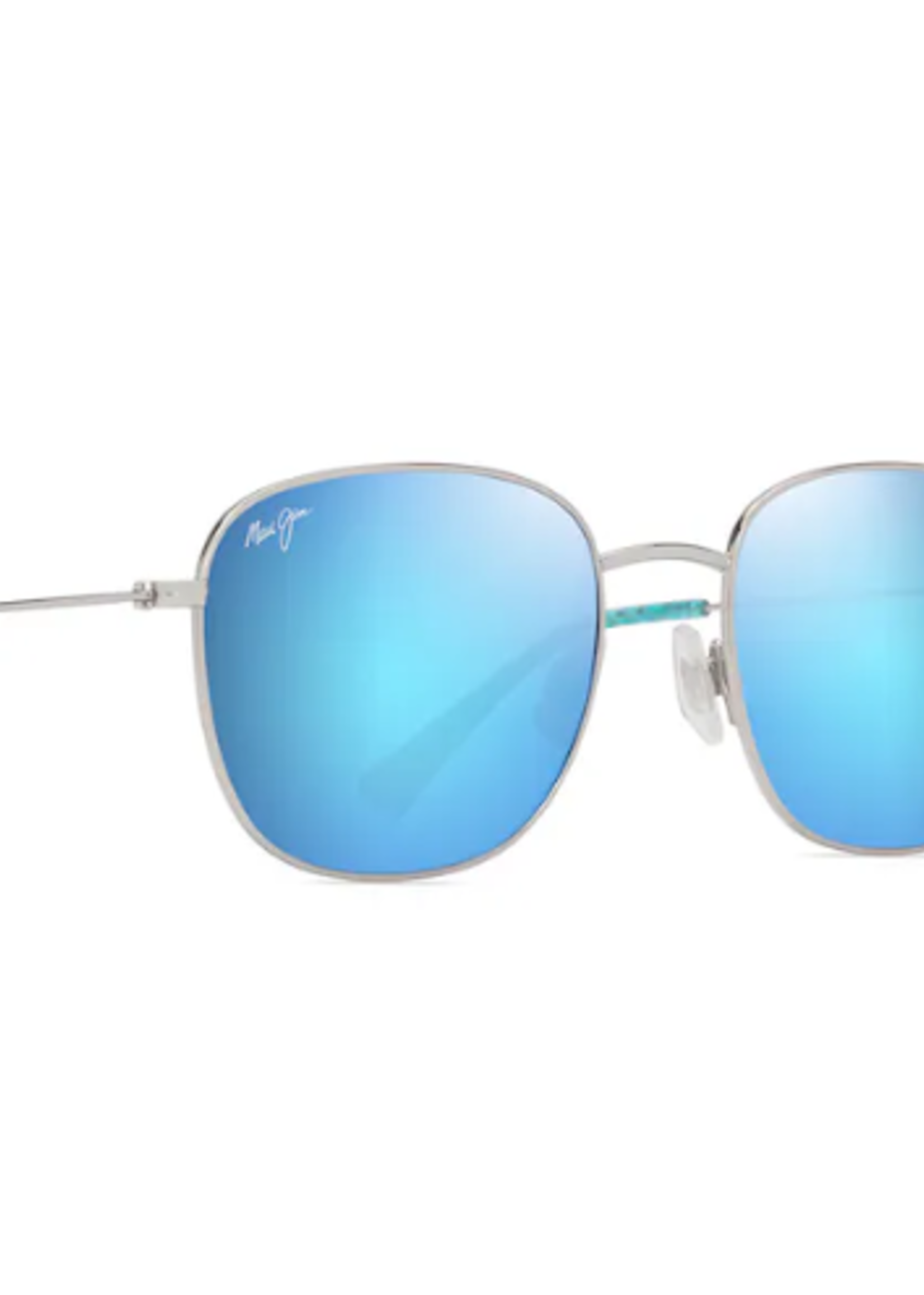 Olali Asian Fit Shiny Silver Blue Hawaii
