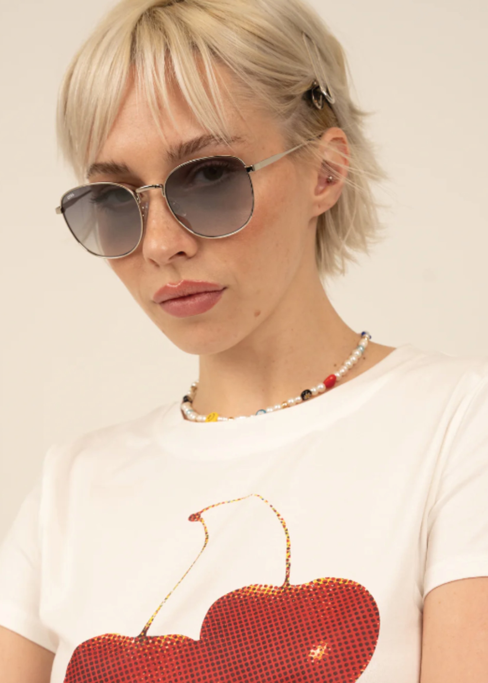 Daphne Sunglasses Silver Ocean/Mirror