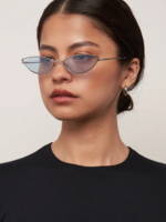 Sunglasses & Readers Sloane Sunglasses Silver Blue Mirror