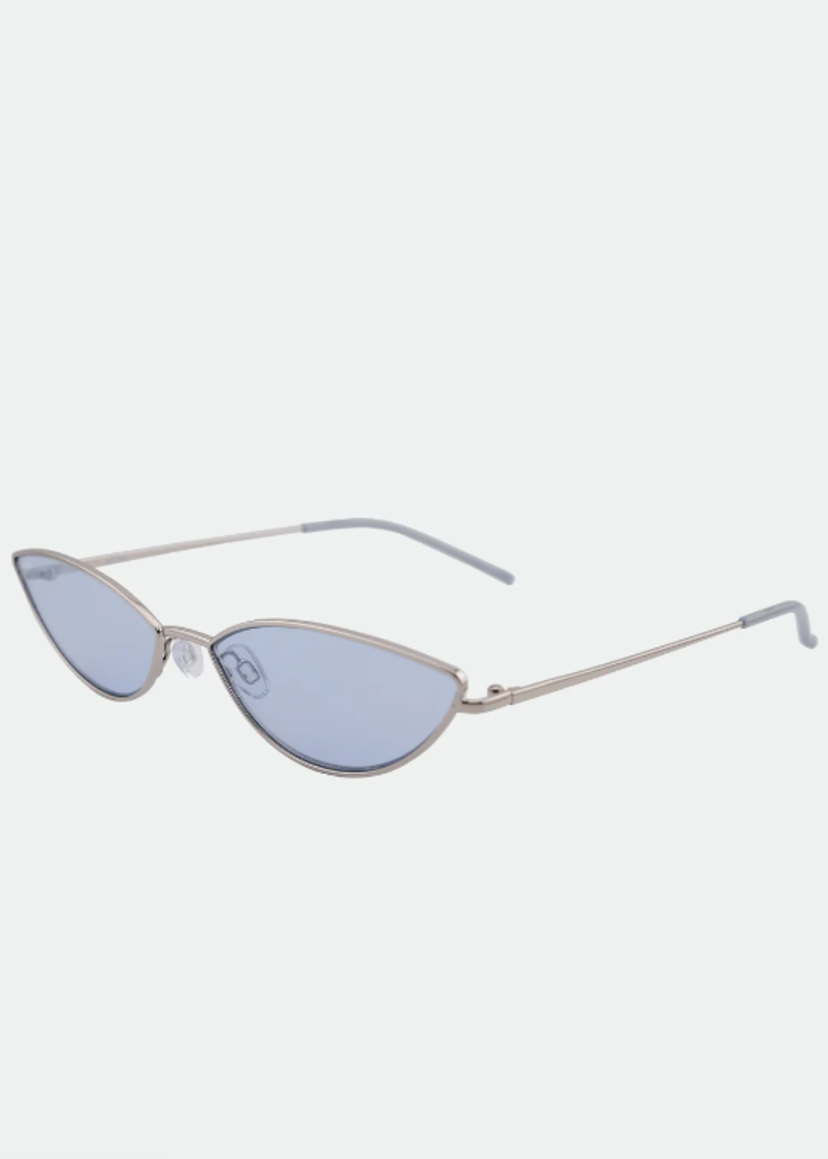 Sloane Sunglasses Silver Blue Mirror