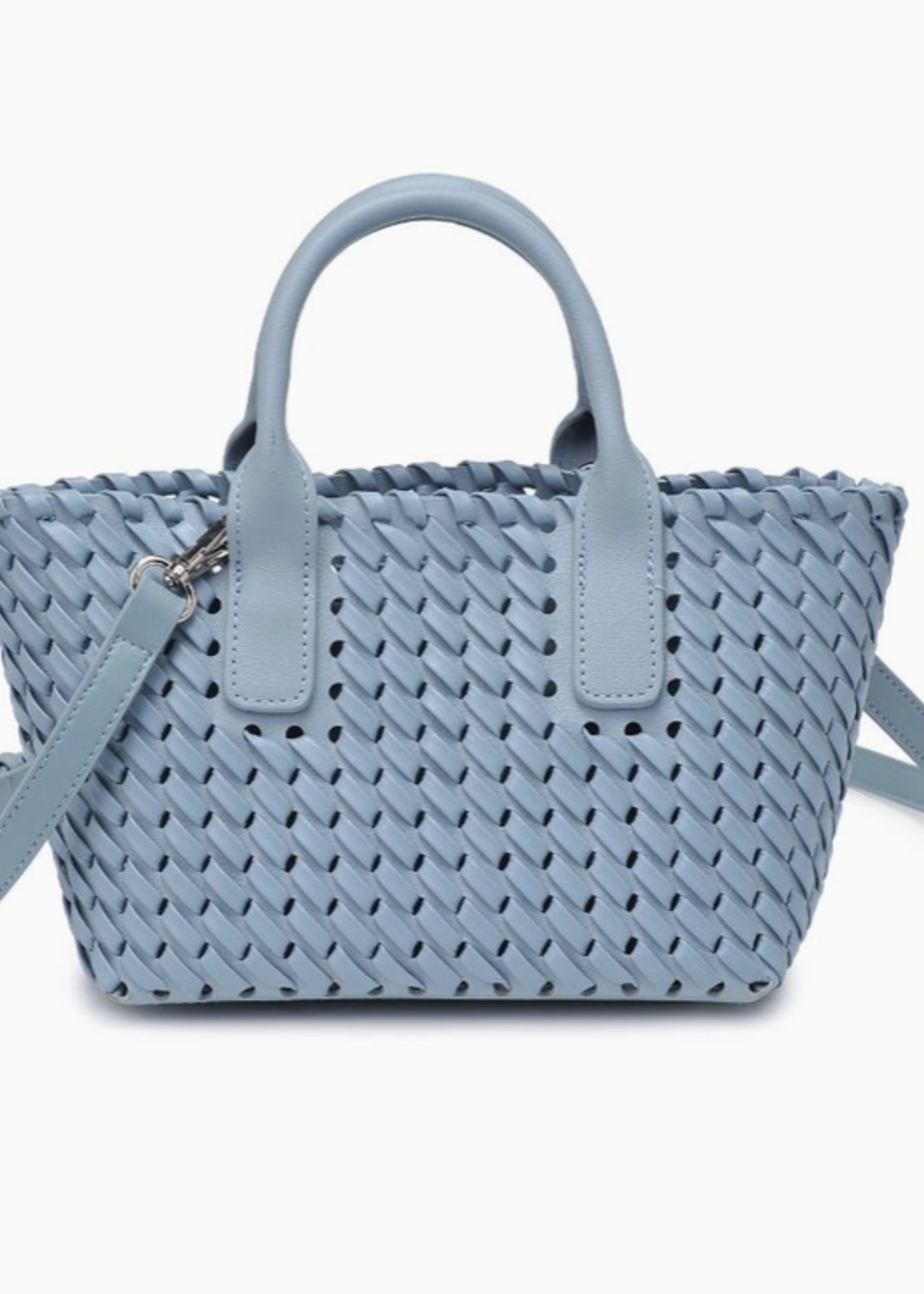 Paisley Woven Crossbody Tote Denim