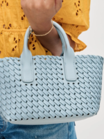Paisley Woven Crossbody Tote Denim