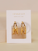 Illusion Double Hoop Gold