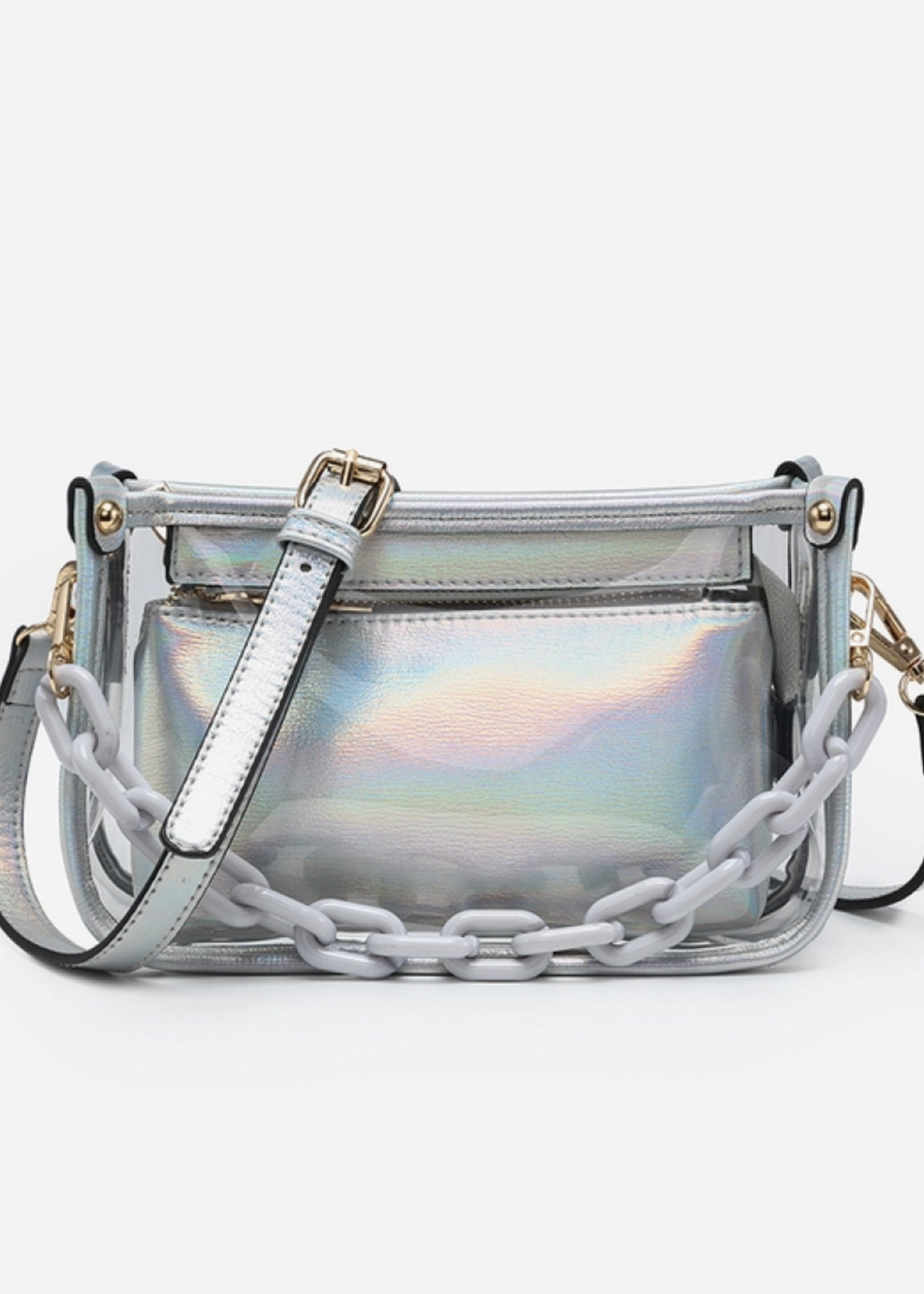 Jessica Clear Crossbody With Chain