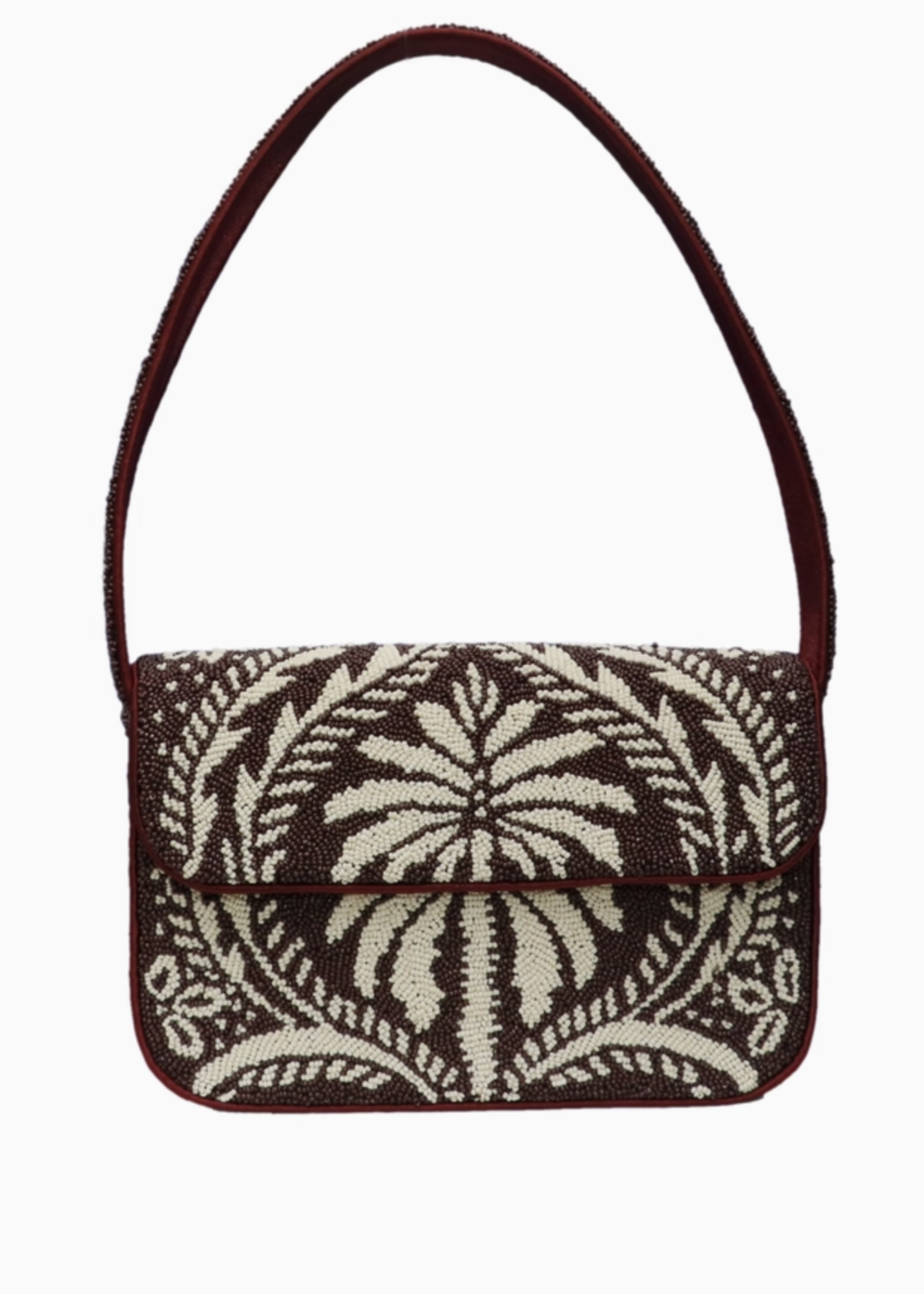 Coco Buttercream Floral Beaded Shoulder Bag