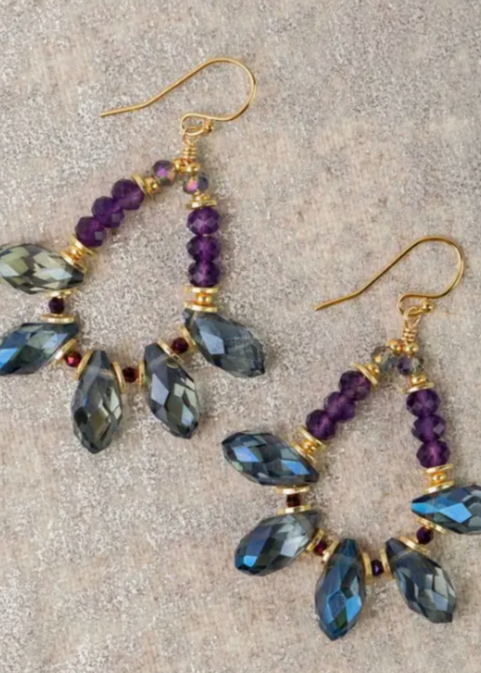 Midnight Crystal Statement Earrings