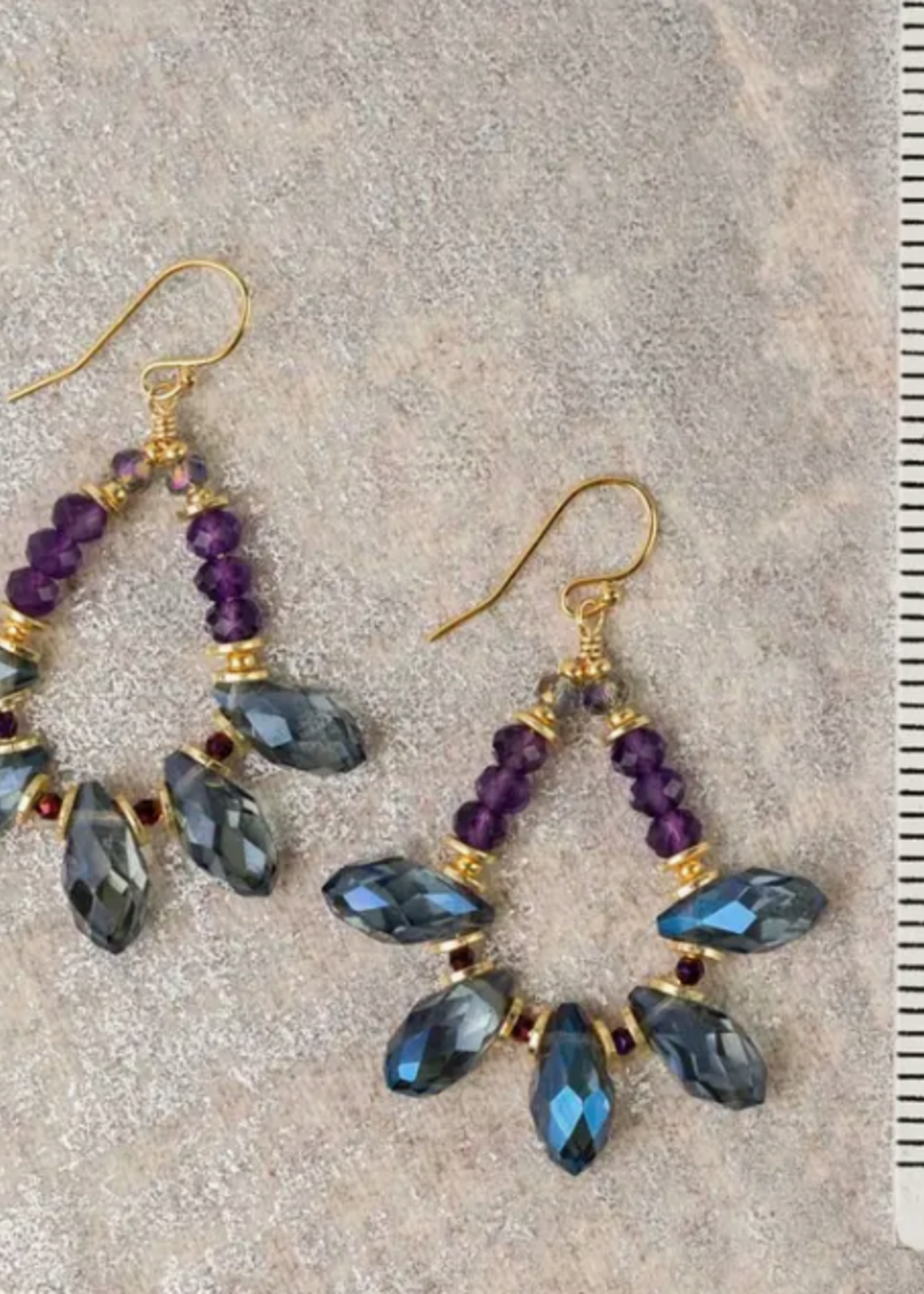 Midnight Crystal Statement Earrings